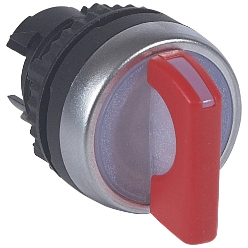 Переключатель - Osmoz - для комплектации - с подсветкой - 2 положения с фиксацией - 90° - красный | код 024041 |  Legrand